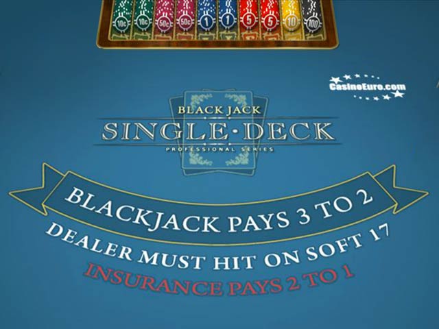 Blackjack med enkeltkortstokk